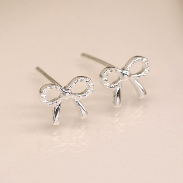 Sterling Silver Little Bow Studs