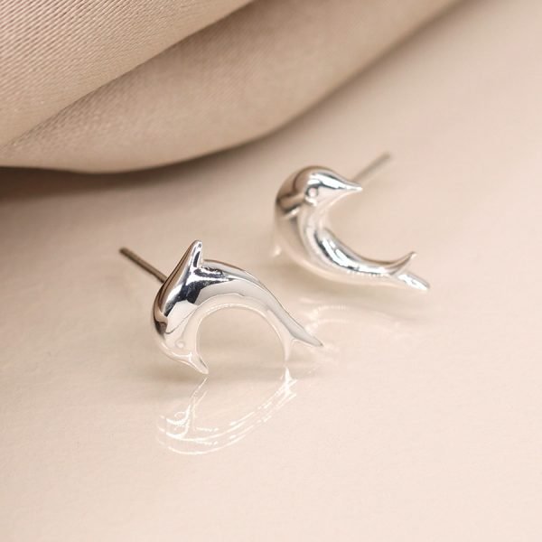 Sterling Silver Dolphin Studs